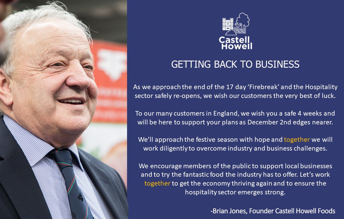 ''We encourage members of the public to support local businesses and to try the fantastic food the industry has to offer'' - Brian Jones, CH Founder

#WorkingTogether #Hospitality #supportlocal