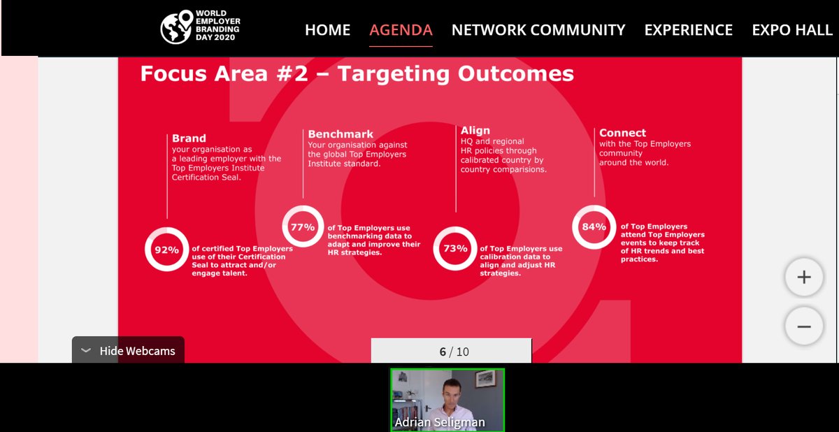 As part of yesterday's #worldEBday virtual event, Adrian Seligman walked through 4 key areas that #TopEmployers focus on to strengthen their business. Discover the value of the Top Employers Certification here: bit.ly/3eurxWj