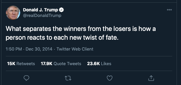 <a href="/realDonaldTrump/">Donald J. Trump</a> #NostraDumbass 2014 has something to say to Donald Trump 2020:

#waytooearly #fridaythoughts