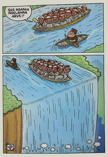 BumiNuraini's tweet photo. Mengapa almarhum Gus Dur dulu sering melawan arus umat? Kartun ini memberi penjelasan yg sangat kuat! https://t.co/IruZCLP4JF