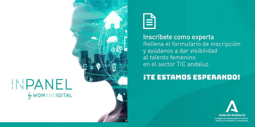 ‼️Si eres experta TIC andaluza, éste es tu lugar.
‼️ Si estás buscando una experta TIC para tu evento, formación o asesoría, éste es tu directorio.
✔️Es el momento de visibilizar
✔️Es el momento de ➕
✔️Es el momento #INPanelByWomANDigital 

👉Ínscribete: womandigital.es/registro-inpan…