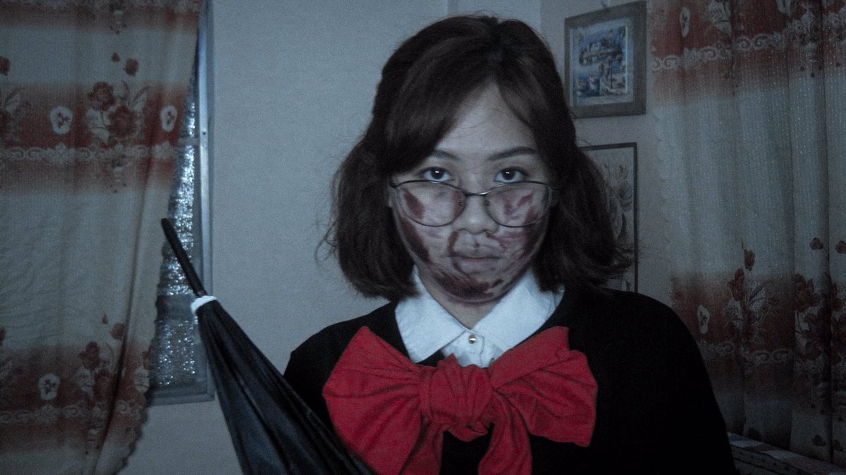 triksianmari's tweet photo. a tweet i hopefully wont have to explain lol #ANITWTSELFIEDAY #ANISD #another #YukariSakuragi #UmbrellaDeath #IWasLateForHalloween https://t.co/NkCseDyLJ3
