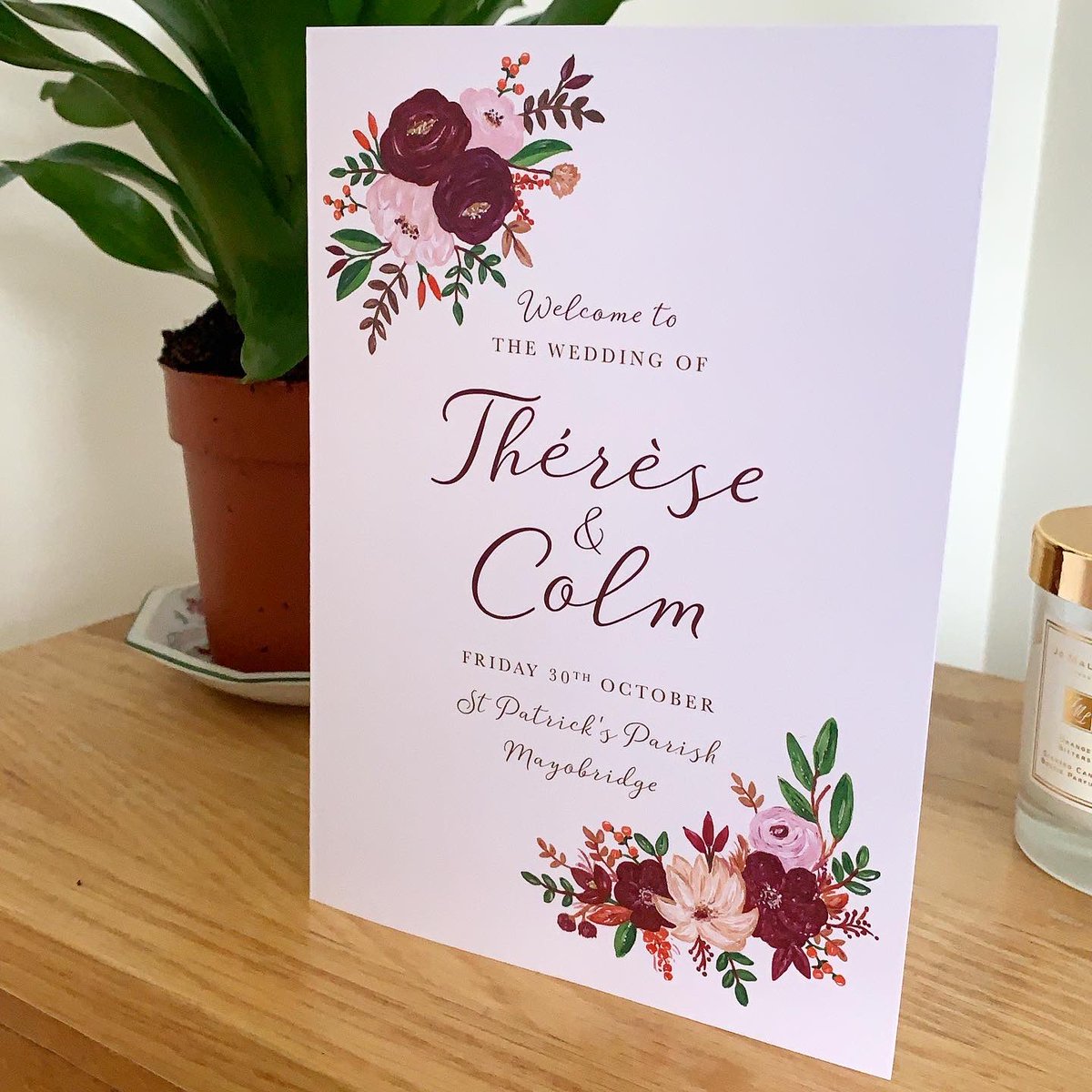 rocoandmiley's tweet photo. Order of Service covers created for Therese and Colm’s Wedding ❤️💐

#wedding #orderofservice #weddingday #design #art #justmarried #ireland https://t.co/Dar2FZ6Bnp