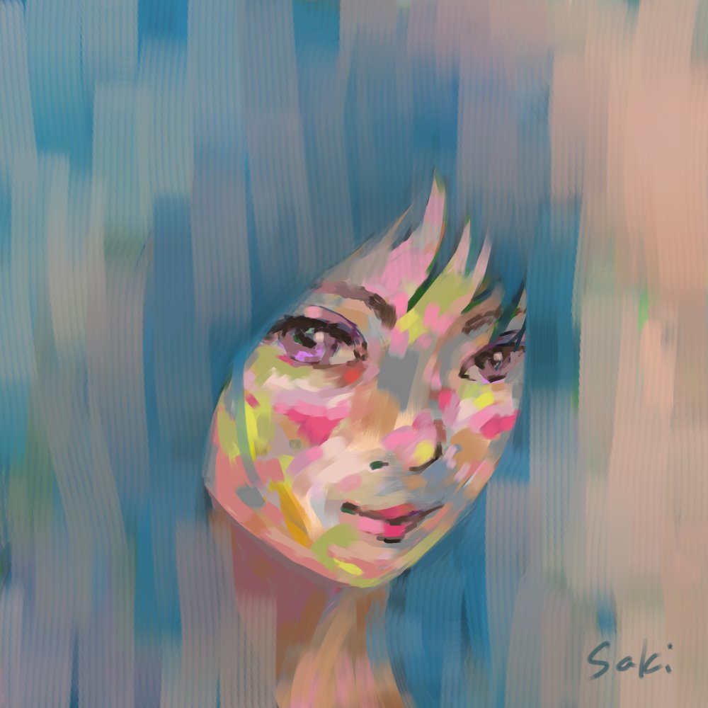 碧い髪の少女 色キチになって弾けてみたかったんですが 弾けきれなかったなあ 詩月あきのイラスト