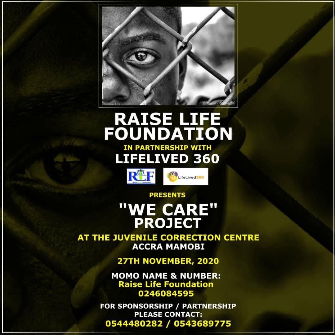 RaiseLife's tweet photo. We’re glad to announce our partnership with @LifeLived360 to embark on the #WeCareProject @ the Senior Correction Centre @Accra 🇬🇭.  

Your substance can also make an impact so kindly donate to support the cause of making someone smile and say Thank you. https://t.co/O2QsyL6srh