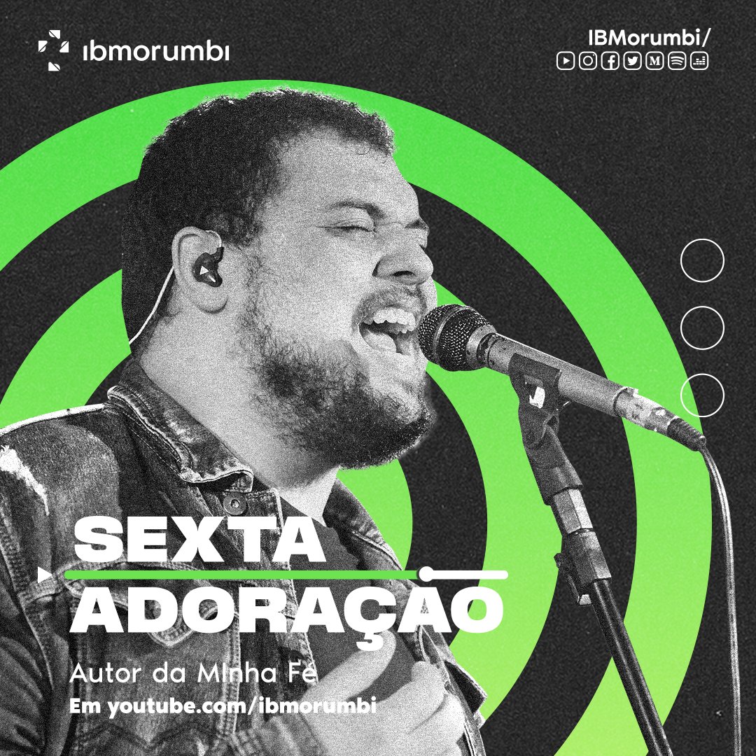 Está no ar Autor da Minha Fé, canção gravada por nossa equipe de louvor e que abre a série Sexta Adoração! ❤️❤️❤️
.
.
Confira em YouTube.com/ibmorumbi (link na bio) e compartilhe em sua rede de amigos!