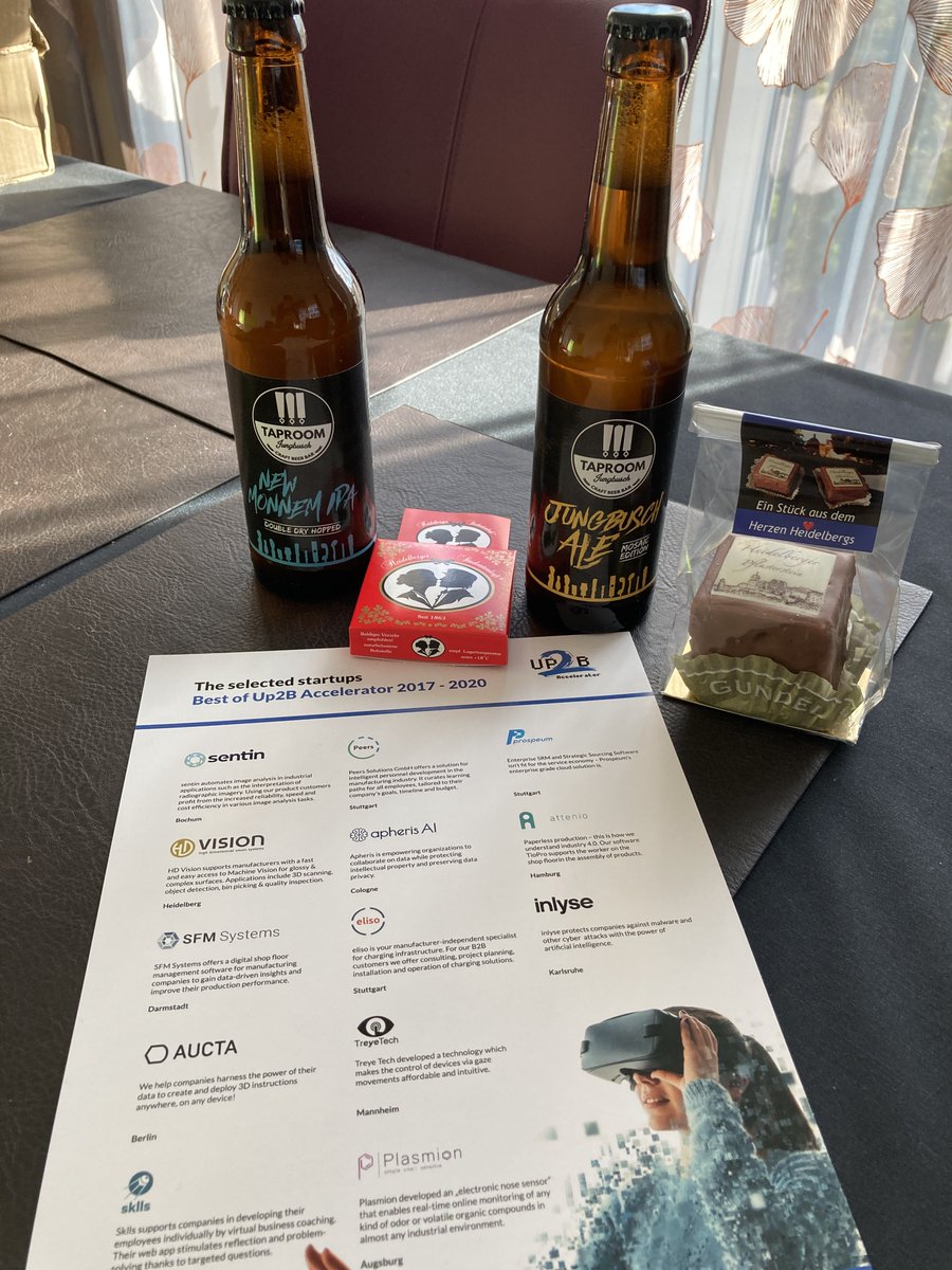 We received a care package from Up2B Accelerator  With treats from Heidelberg and Mannheim. How cool is that 😍 Thank you for selecting us among the best B2B startups and taking care of us in these distant times 🙏🙏🙏 looking forward to the event on November 12th!!