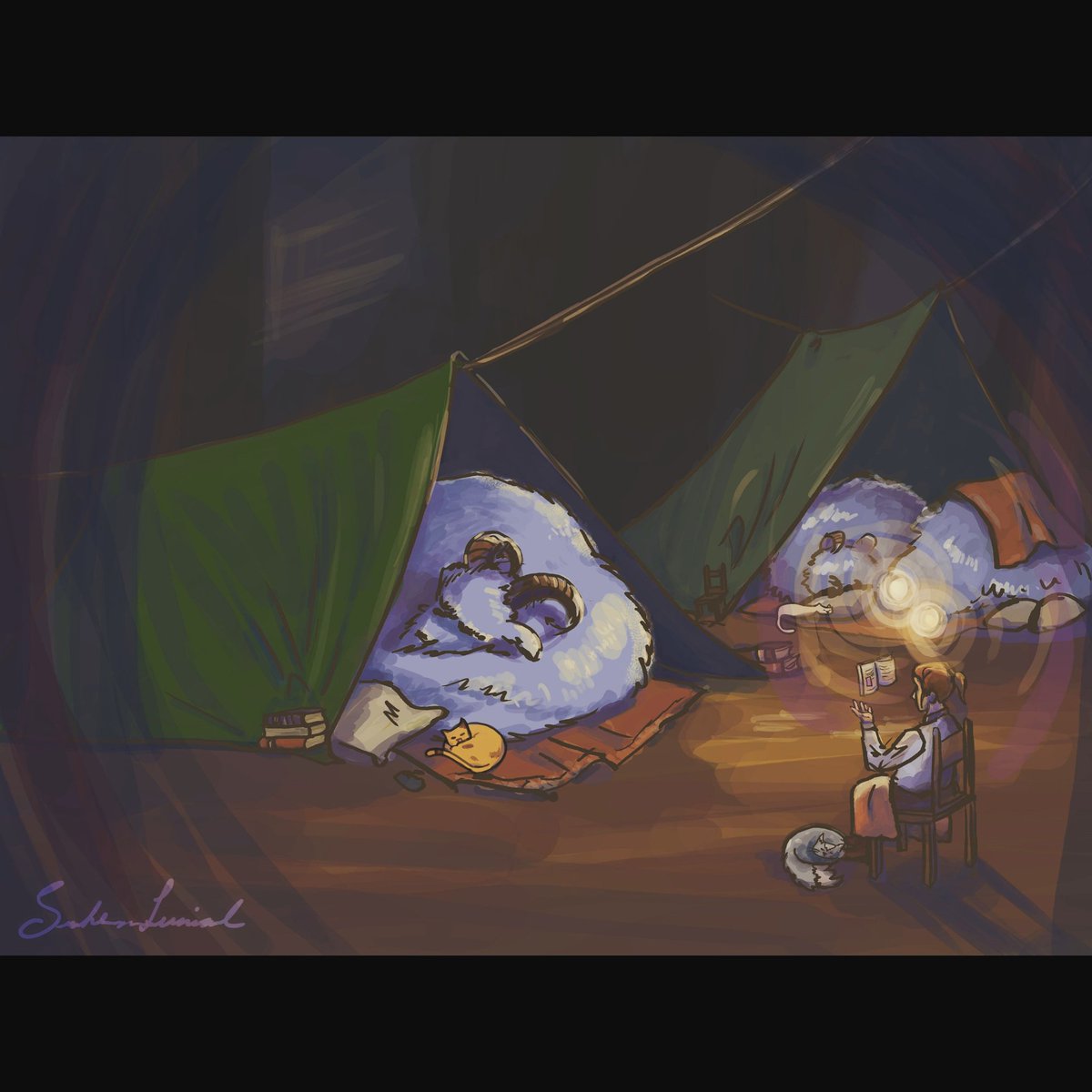 needle_n_dread's tweet photo. ❄️Critical role ep 114 campaign 2 - Caleb reads a bedtime story to the yetis. ❄️
This is the kind of wholesomeness I think we could all use right now. 💜
#criticalrole #critter #criticalrolefanart #cr #crcampaign2 #mightynein #m9 #calebwidogast  #ep114 #cozy  #frumpkin https://t.co/wBjtMXPq4M