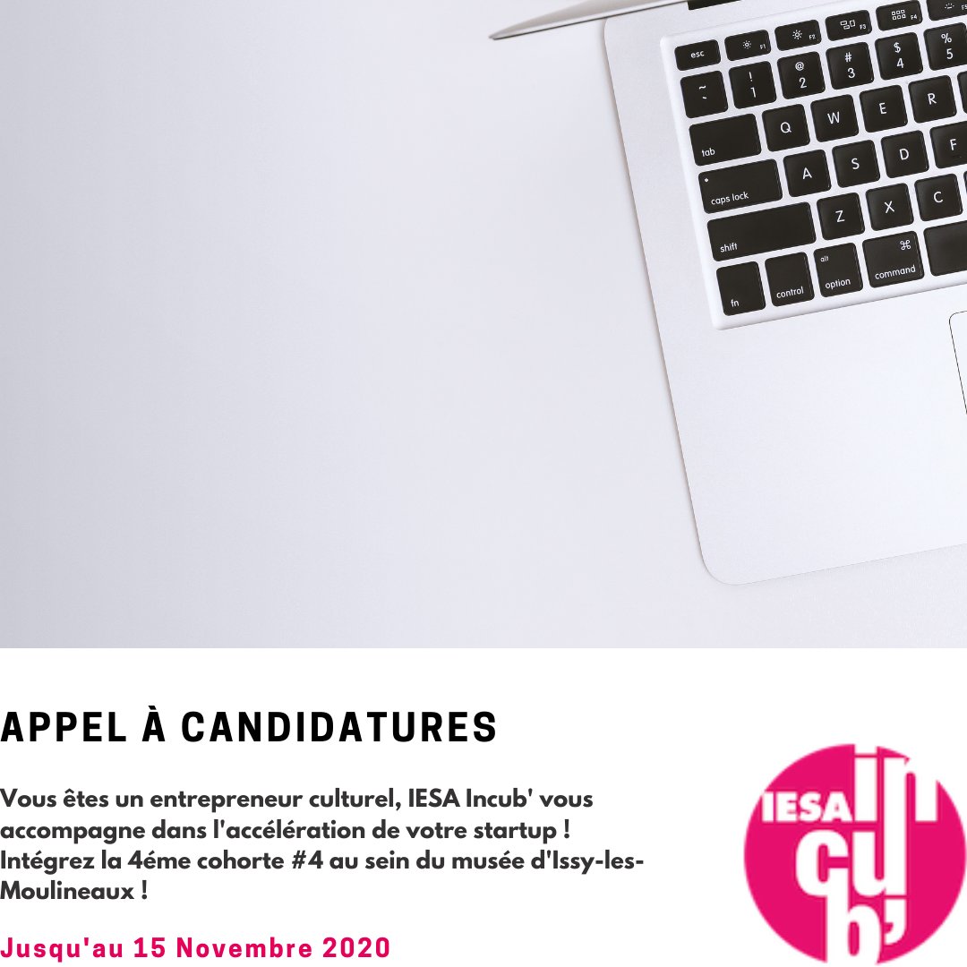 iesaincub's tweet photo. ▶Candidature◀ « J-9 »Startups, Rejoignez la 4éme cohorte #4 de l'IESA Incub' au sein du musée d'Issy-les-Moulineaux.

#iesaincubdakar #entrepreneuriat #incubateur #iesaincub #accélérateur #iesa #startups  #iesaincubparis #startups #entrepreneurs https://t.co/0FTuOrcoIn
