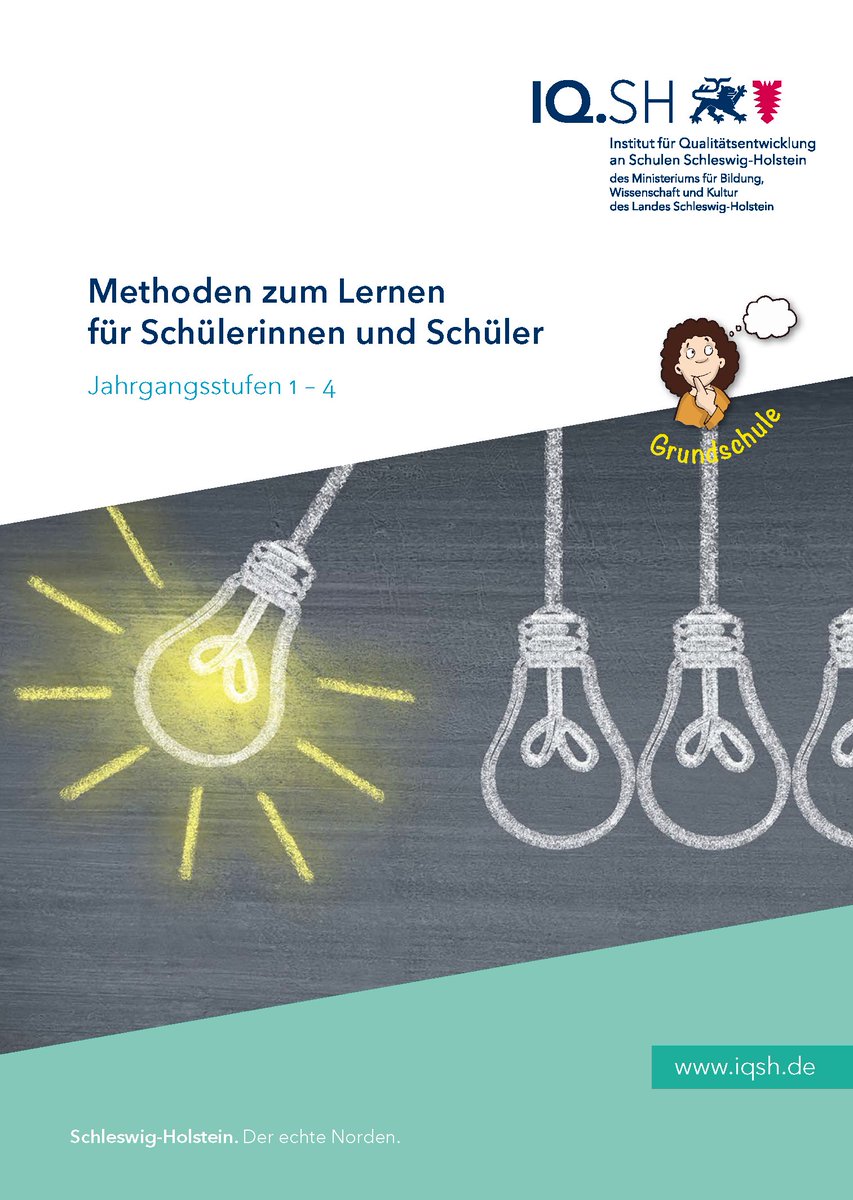 Unser Broschüre "#Methoden zum Lernen für Schülerinnen und Schüler der Jahrgangsstufen 1 - 4" steht jetzt auch als kostenloser Download in unserem Onlineshop bereit. publikationen.iqsh.de/pdf-downloads_…