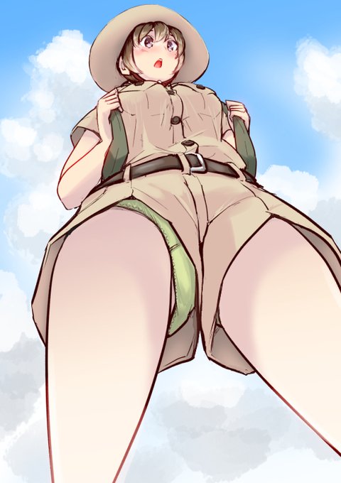 #いいローアングルの日最近描いたオリジナルから 