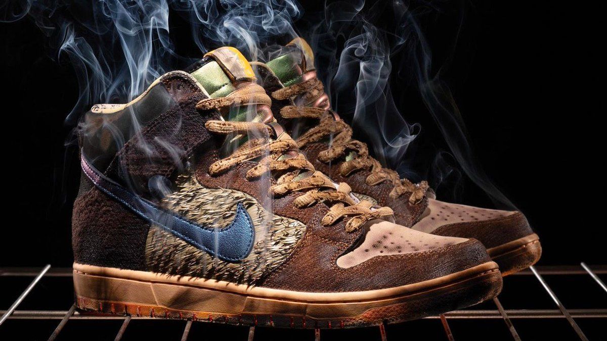 thesolesupplier's tweet photo. Feast your eyes on the Concepts x Nike SB Dunk High "Turdunken" 🍗

https://t.co/VgeHhuQZ79 https://t.co/JBtD9oUy23