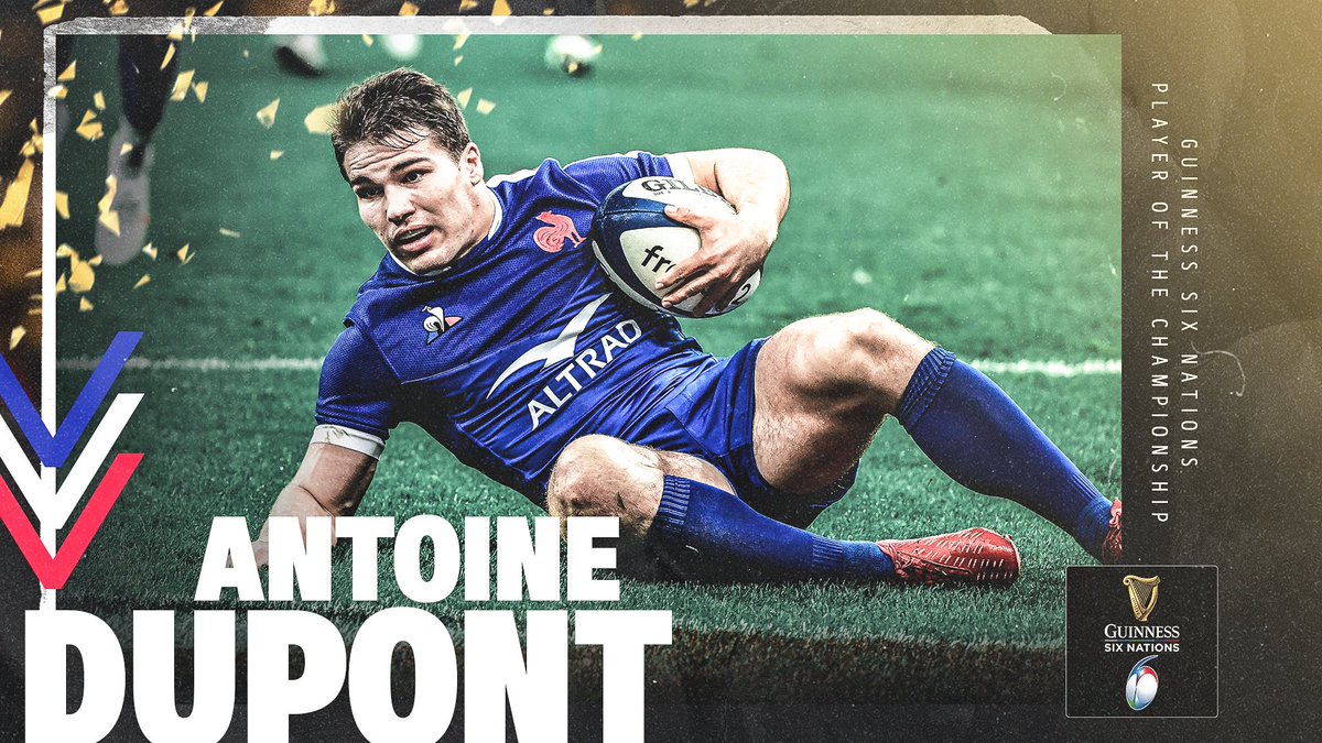 SixNationsRugby's tweet photo. #GUINNESSSIXNATIONS PLAYER OF THE CHAMPIONSHIP!

Antoine Dupont is your #GuinnessSixNations Player of the Championship for 2020!!! https://t.co/shvwJAbmFp