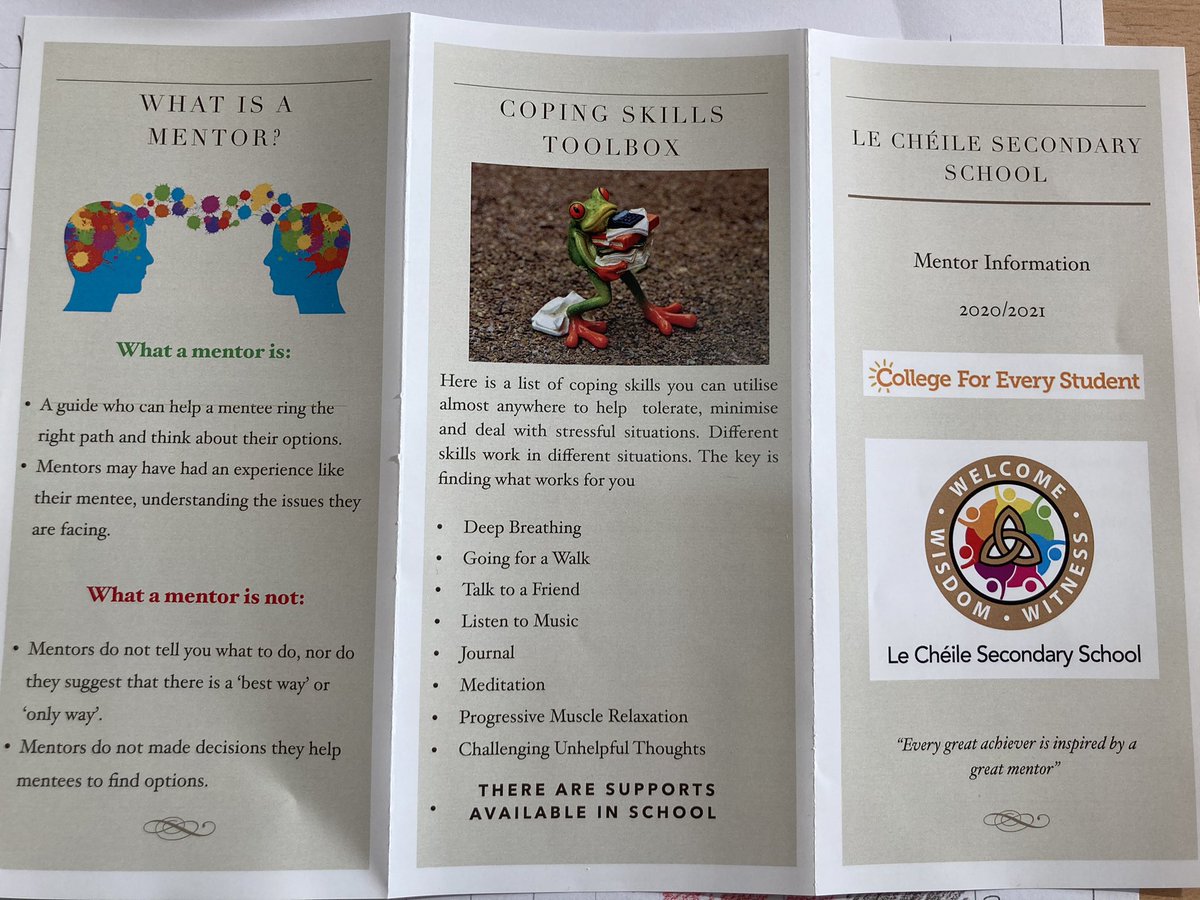TechTeacherEDU's tweet photo. Best of luck to the 70 staff members @lecheiless @lecheiletrust who started their mentoring journey with our ‘6th year Mentoring Program’ designed to support our students through their final year #seasaimidlecheile #butlersmoment @TrinityAccess21 @MentalHealthIrl  @Education_Ire https://t.co/peRkSvBJE7