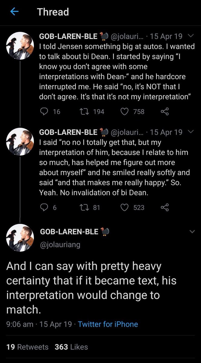 OH LOOK WHAT I FOUND omg what is this??? OH IT'S JENSEN RESPECTING OUR OPINIONS EVEN THOUGH HE DOESN'T THINK LIKE US.PEOPLE, STOP TAKING SHIT OUT OF CONTEXT. YOU'RE NOT FUNNY WITH YOUR JENSEN IS A HOMOPHOBE JOKES.HE. IS. NOT. A. HOMOPHOBE.