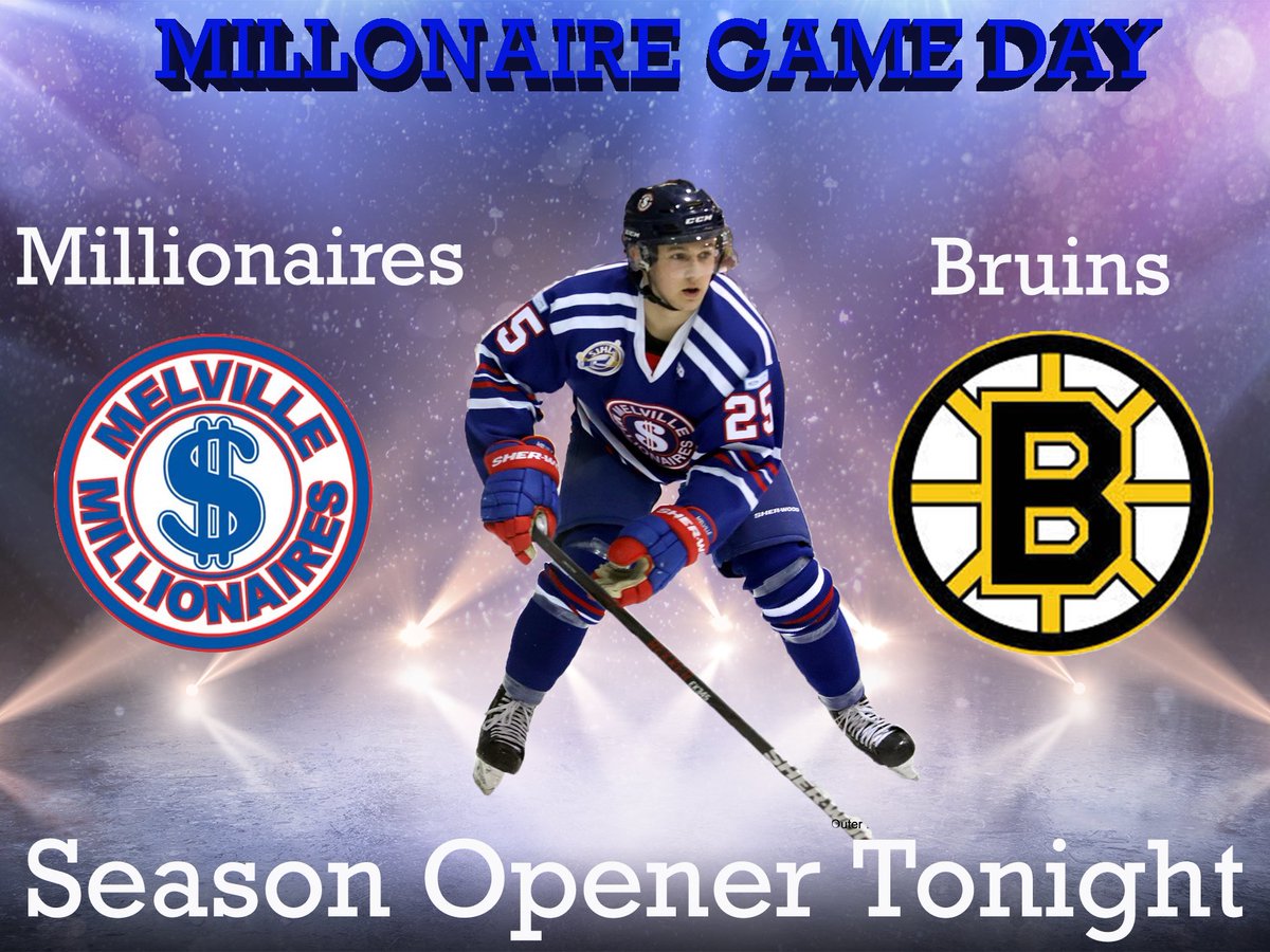 MLVMillionaires's tweet photo. It all begins for real tonight. Millionaires home opener as we welcome the Estevan Bruins to the Horizon Credit Union Centre. Puck drop at 7:30! https://t.co/Wu2mUFAwRx