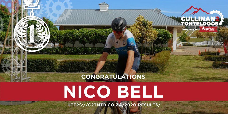 A massive congratulations to <a href="/nicobellsracing/">Nico Bell</a> from @TeamNanoTime who has shown tremendous endurance and power throughout the race! He crossed the finish line first in a fantastic record-breaking time of only 08:55:16. 

#C2TUltra #Cullinan2Tonteldoos #beat2020