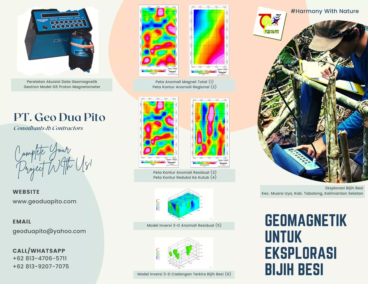 engki_kend's tweet photo. Eksplorasi Sebaran Bijih Besi Menggunakan Metode Geomagnetik.
#geofisikageomagnetik
#geoduapito
#harmonywithnature
#blessafriend https://t.co/VM1YsSMj74