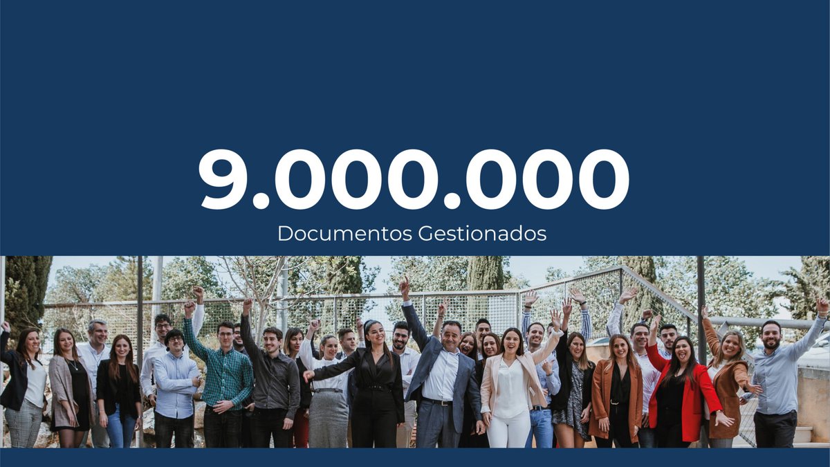 MetaContratas's tweet photo. ¡Cuando afirmamos que somos expertos en Gestión Documental no exageramos! 👍 ¡Ya hemos gestionado más de 9.000.000 documentos!  
.
.
#Equipo #Profesionales #MetaContratas #GestiónDocumental https://t.co/KeofR8PGys
