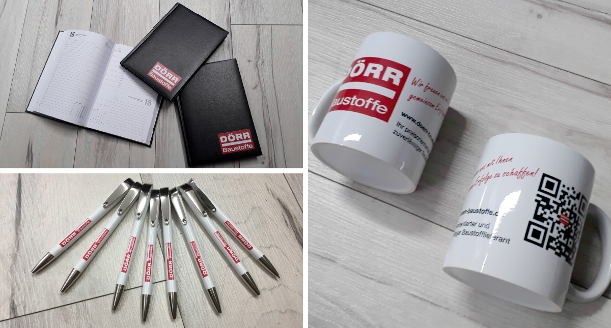 Für unseren Kunden Dörr haben wir neue Werbeartikel erstellt. #konzeption #tassen #buchkalender #kalender #werbeagentur #logodesign #webseite #wetzlar #corporatedesign #ideenentwicklung #gestaltung #print #grafik  #grafikdesign  #kugelschreiber #werbeartikel #giveaway #becher