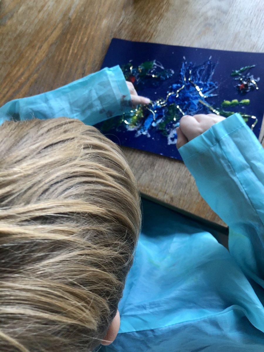 NatLawley's tweet photo. Ezra made 3D fireworks salt art at home ✨ and he cannot wait to be back in school in a week! @CoedGlas2027 https://t.co/MO39aPw8gd