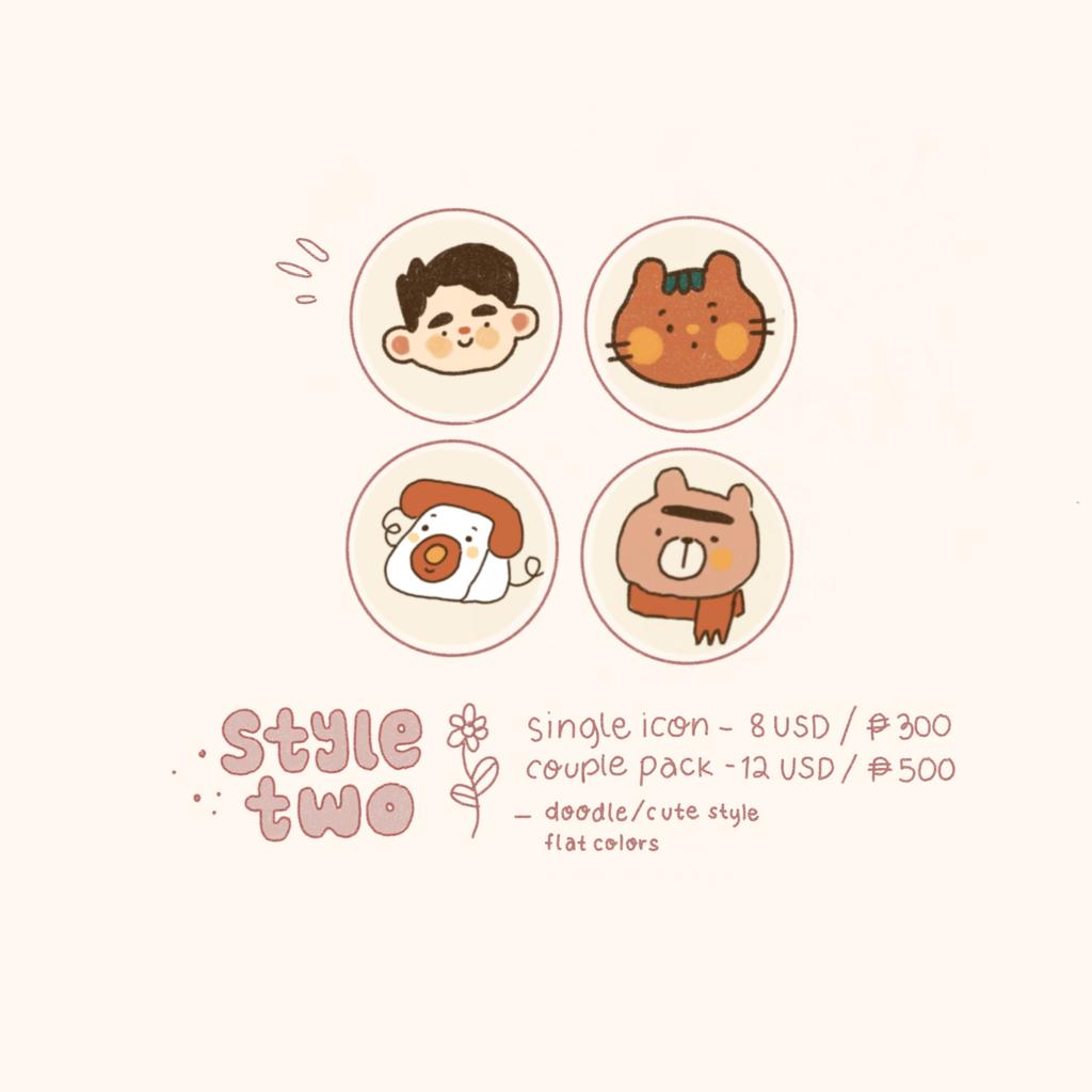 hi everyone! im opening icon commissions in this style ^///^?
please feel free to slide into my dms ⭐ likes and retweets are very much appreciated!

⭐ #artph #commissionsopen #artistsontwitter 