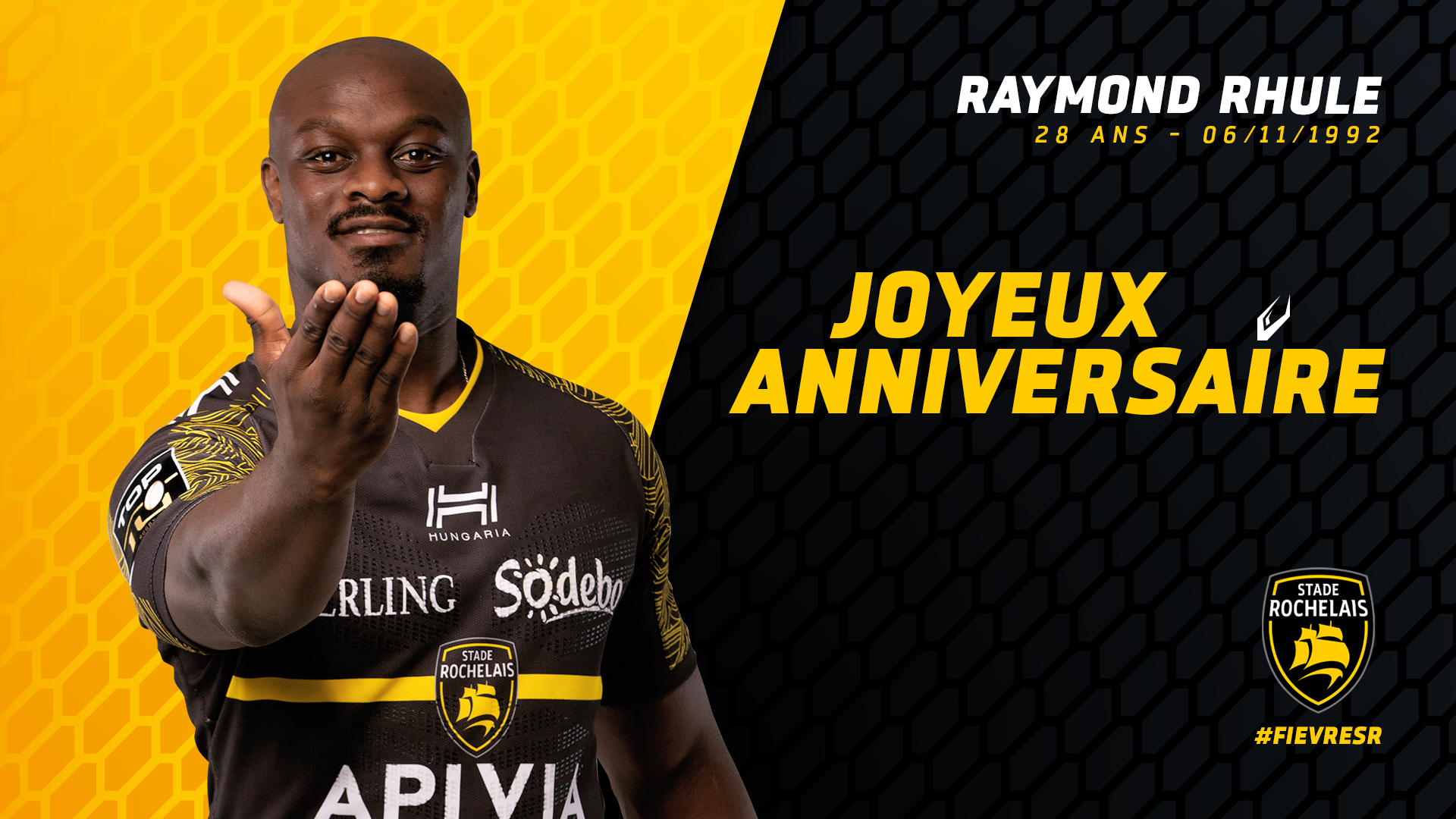 Stade Rochelais Joyeux Anniversaire A Raymond Rhule L Ailier Arrive A L Intersaison Fete Ses 28 Ans Aujourd Hui Fievresr T Co Zc1e2kejut Twitter