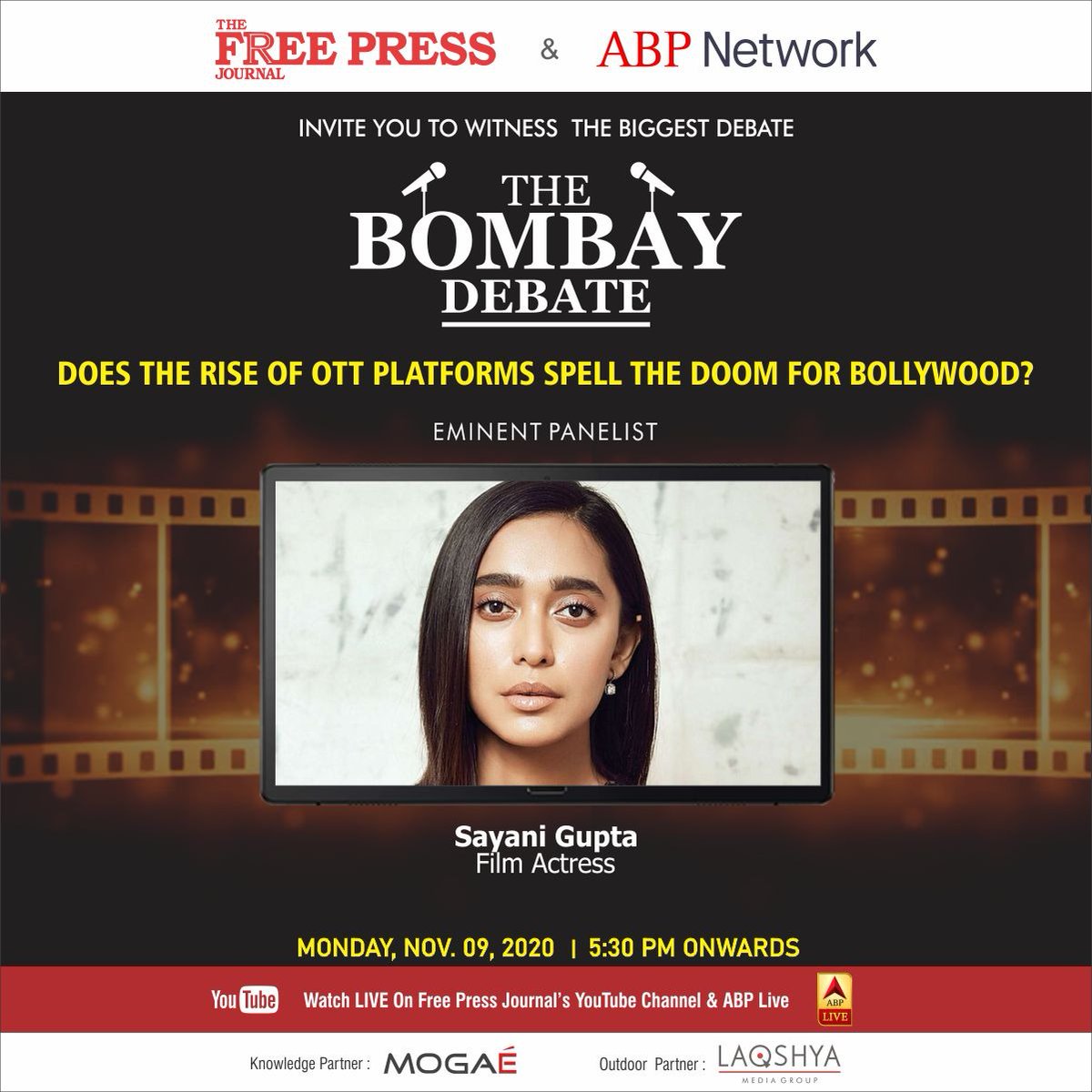 fpjindia's tweet photo. The Bombay Debate: Does the rise of OTT platforms spell the doom for Bollywood?
@sayanigupta
@panavi
@ABPNews
@_SandeepGoyal_
https://t.co/CDuRXl6sfX https://t.co/drlU4H3XNx