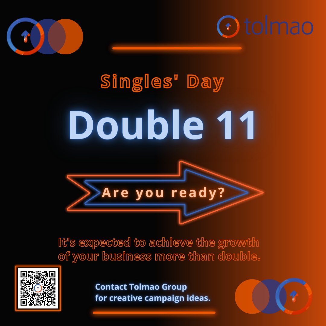 TolmaoGroup's tweet photo. Are you ready for Double 11?​

We, here at #tolmaogroup, are always ready with creative campaign ideas for you... https://t.co/aynilbAz1Z

#double11 https://t.co/EUV0jsWlg7