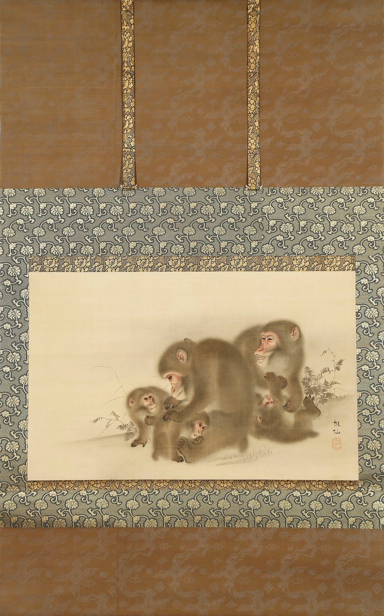 こちらは、長崎出身の画家 森狙仙（1749-1821）の「五猿之図」です