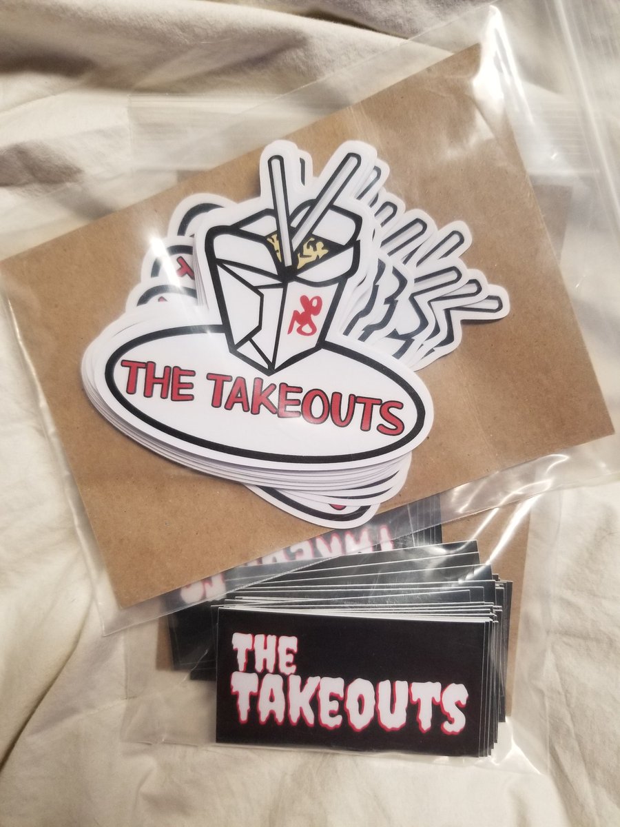 TakeoutsCA's tweet photo. Sneak peak of some new sticker designs 😮

#spookyseason #stickers #loveyourself #punkrock https://t.co/KOaLwV09yc