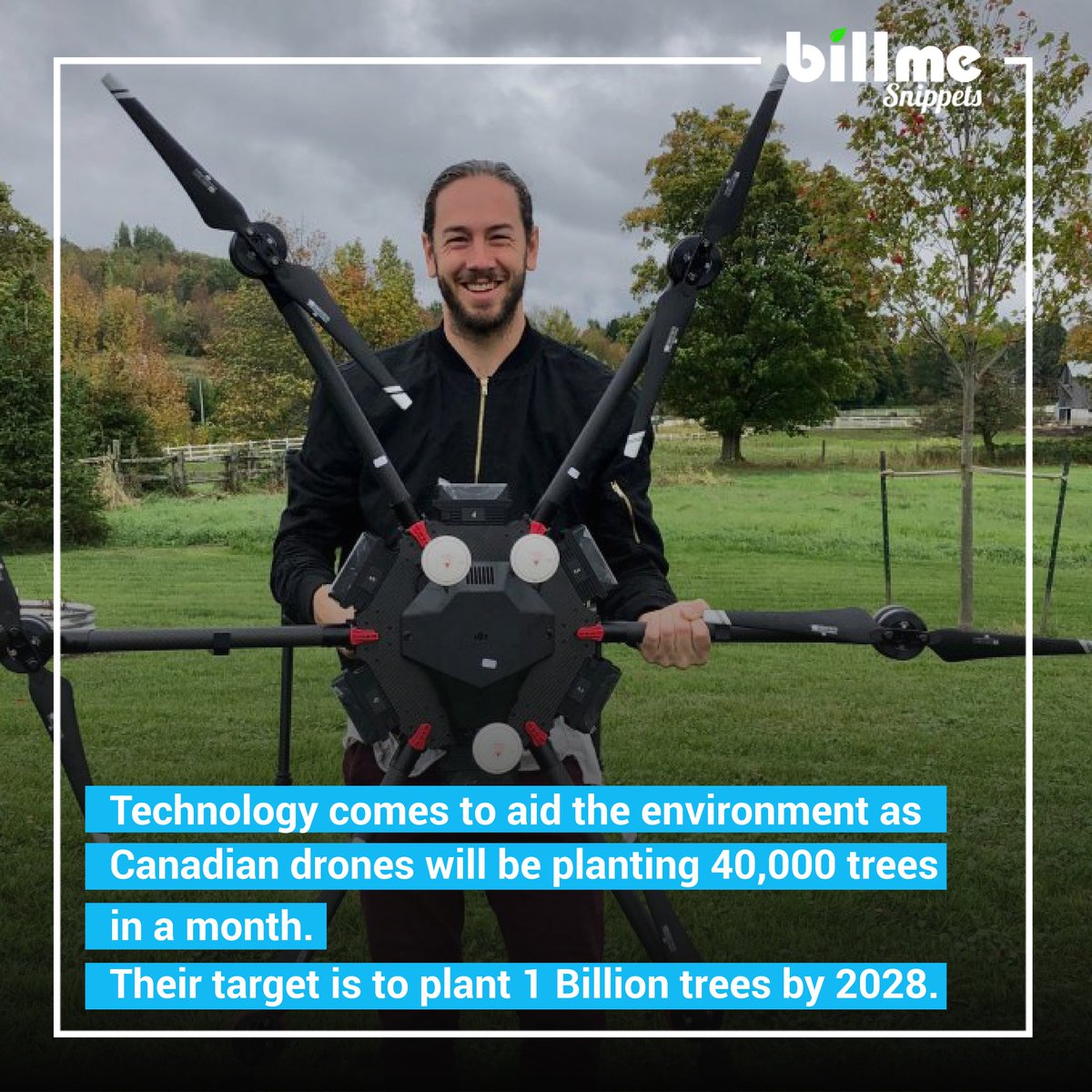 wearebillme's tweet photo. - #billmesnippets - Drones doing it better than humans.

#drones #seeds #trees #planttrees #canadiandrones #canada #technology #gogreen #saveenvironment #savenature #tech #techaids #sowing #savekaro #plantkaro #sowingseeds #techsavesnature #reforestation https://t.co/qCUMe1HZRt