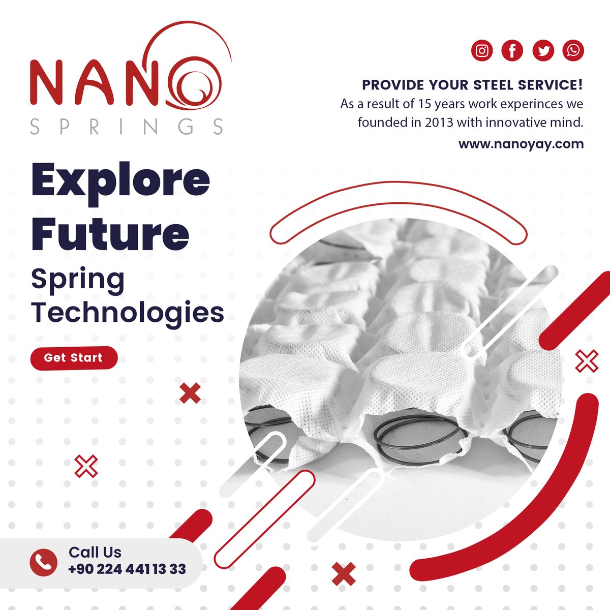 Explore Future Spring Technologies.
nanoyay.com

#pocketspring #coil #steelwire #fabric #cover #pillow #mattress #mattresses #mattresssector #mattressmanufacturer #springcoiling #springs  #yatak #yay #yatakyayı #paketyay #yatakuretimi #qualitysleep #spring #pocket