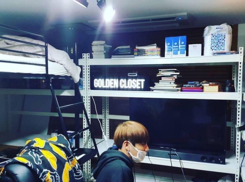 The exact date is unknown, but probably sometime in 2015 Jungkook set up his own recording and work space in his room, in the dorm BTS lived in. Thus, the Golden Closet Studio came to be.