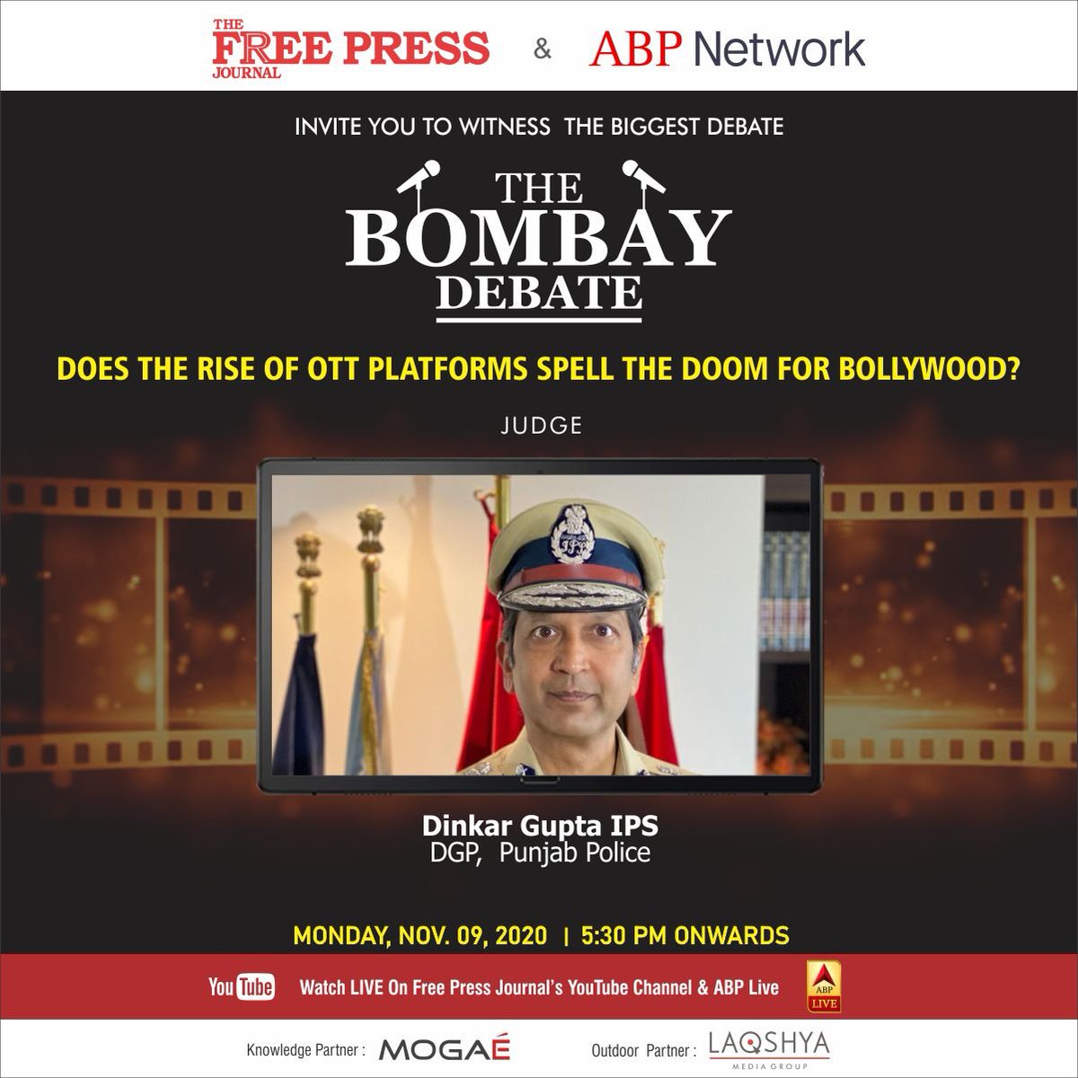 fpjindia's tweet photo. The Bombay Debate: Does the rise of OTT platforms spell the doom for Bollywood?

@DGPPunjabPolice
@panavi
@ABPNews
@_SandeepGoyal_

https://t.co/CDuRXlo3Ex https://t.co/HXjFhHKHi4