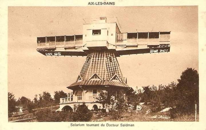 areasvellas's tweet photo. Revolving #Solarium, Aix les Bains, France...1930
Concept: Dr Jean #Saidman
Architect: André #Farde
Famous specialist in actinotheraphy, French doctor Jean Saidman (1897-1949) treats the all Paris while organizing a dispensary against tuberculosis and rachitism.
In 1930... https://t.co/aTMdOLuNML