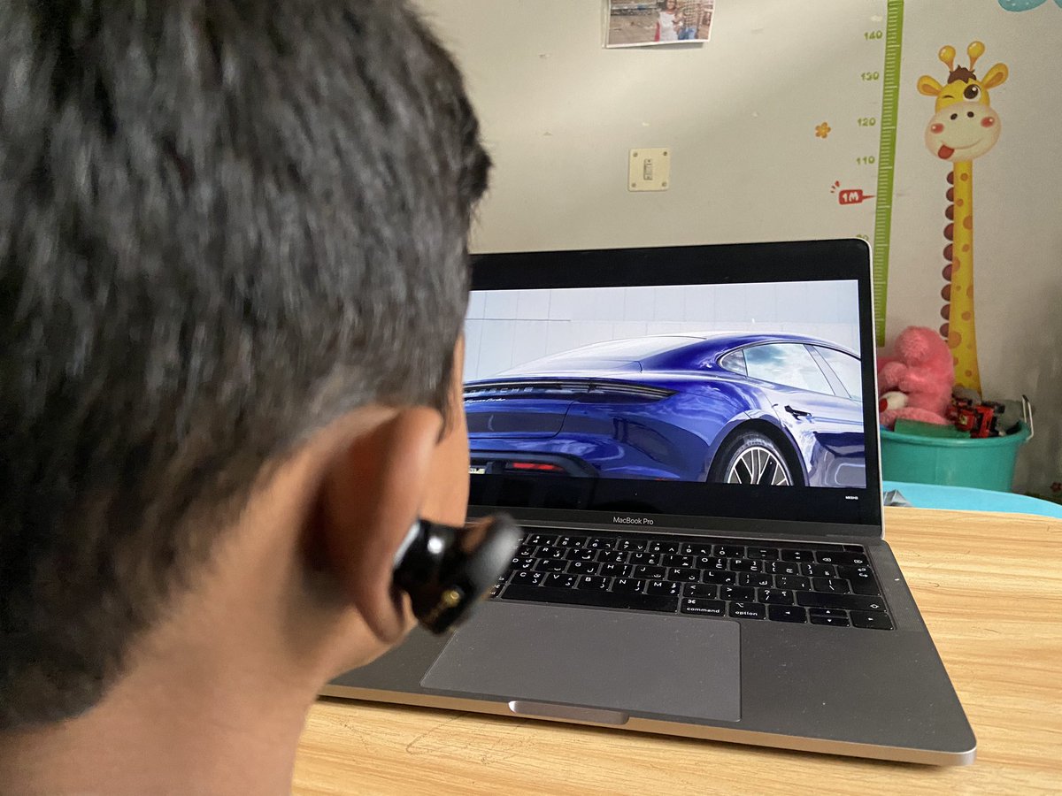 sunkarapankaj's tweet photo. @MKBHD your @Porsche Taycan review is engaging to my 4y old son, he enjoyed it. Thanks. https://t.co/T0tTcMDGqd