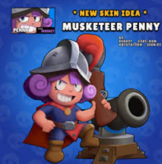 BrawlTalk14's tweet photo. NEW SKIN IDEA!

Its a combination of Clash Royale and Brawl Stars!
Its Musketeer Penny!

(Credit: @gedikor)

#brawlstars #newskinidea #newskin https://t.co/crJJ7DQ2me