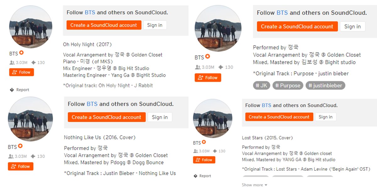 Most of the subsequent covers by Jungkook credit the Golden Closet for the Vocal Arrangements. Credited “Vocal Arrangement by 정국 @ Golden Closet”