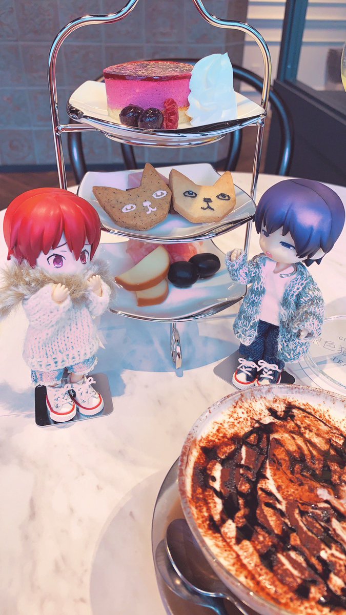 ひさびさにコラボカフェ行けて楽しかった☺️💕猫クッキーの顔〜 