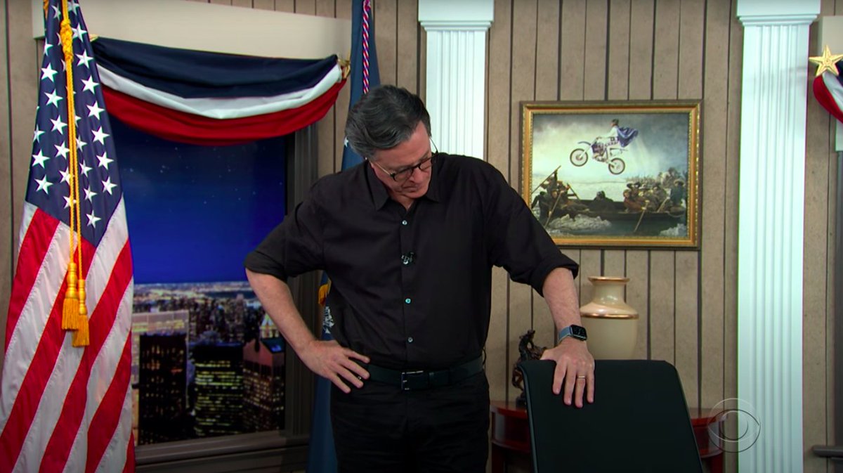 Watch Stephen Colbert's furious monologue after Trump's 'desperate attack' on democracy trib.al/VX1U6pR