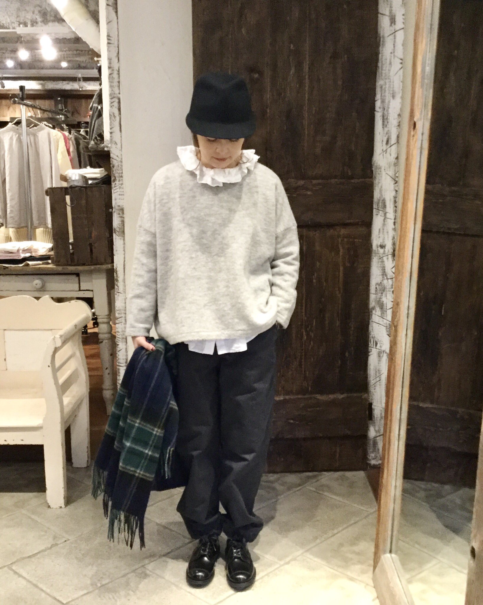 nest robe ウール天竺 ワイドプルオーバー nest robe ウール天竺 ワイドプルオーバー ネスト