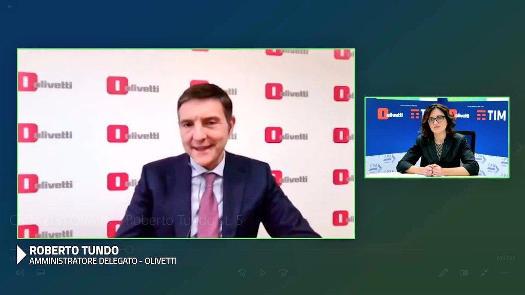 gdt62's tweet photo. #live #forumpa2020 #CaffeConOlivetti #RestartItalia con #RobertoTundo (CEO @OlivettiOnline) attraverso il percorso di #EvoluzioneDigitale della nuova #Olivetti 

@FPA_net @TIMnewsroom @timbusiness @timwcap @TIM_Official https://t.co/2YXx7a7kwN