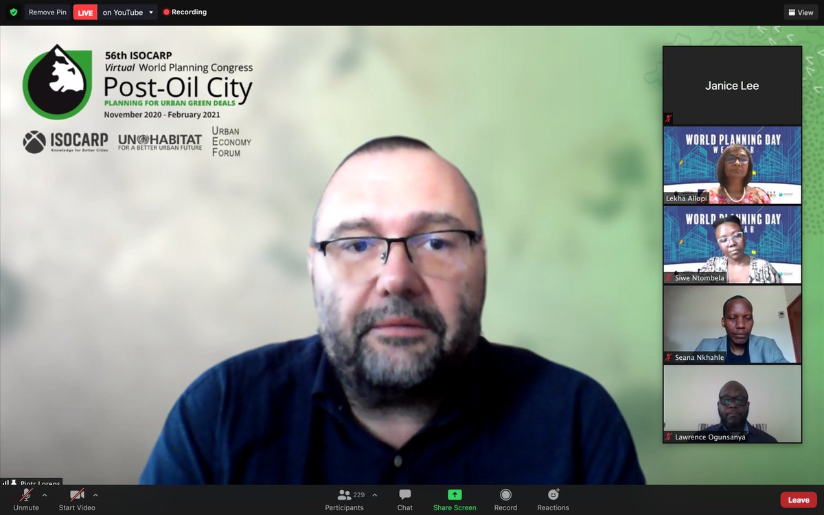 eThekwiniMILE's tweet photo. Prof. Piotr Lorens @ISOCARP - International Society of City and Regional Planners in Gdansk joins this morning's plenary session at the World Planning Day Webinar. "The Paradox of Planning Implementation Across the Globe"#wtpdza #wtpdza2020 #worldplanningday2020 https://t.co/Pu7Ukk7ntv
