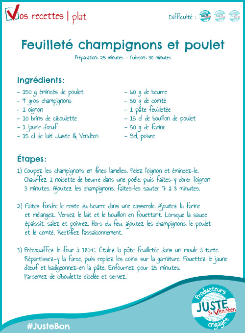 JusteEtVendeen's tweet photo. C'est #JusteBon 👩🍳👨🍳
Mmmmh, vous sentez cette odeur?
L'odeur des bons champignons qui sont dans notre tarte...
#JusteEtVendeen
Prenez soin de vous 😘
Retrouvez toutes les recettes de la marque Juste ici ▶️ https://t.co/lLsznSFx4q https://t.co/pOOt0xTFex