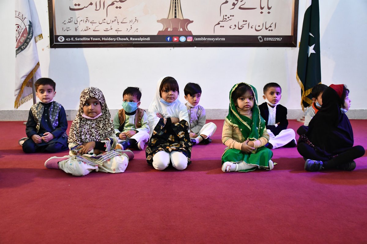 AmblemSystem's tweet photo. Pre School of AMBLEM School System collectively celebrated the auspicious occasions of Eid Milad un Nabi and Iqbal Day.
#MiladunNabi #IqbalDay #AMBLEMSCHOOLSYSTEM #BestEducationSystem https://t.co/WRSKmXiIEo