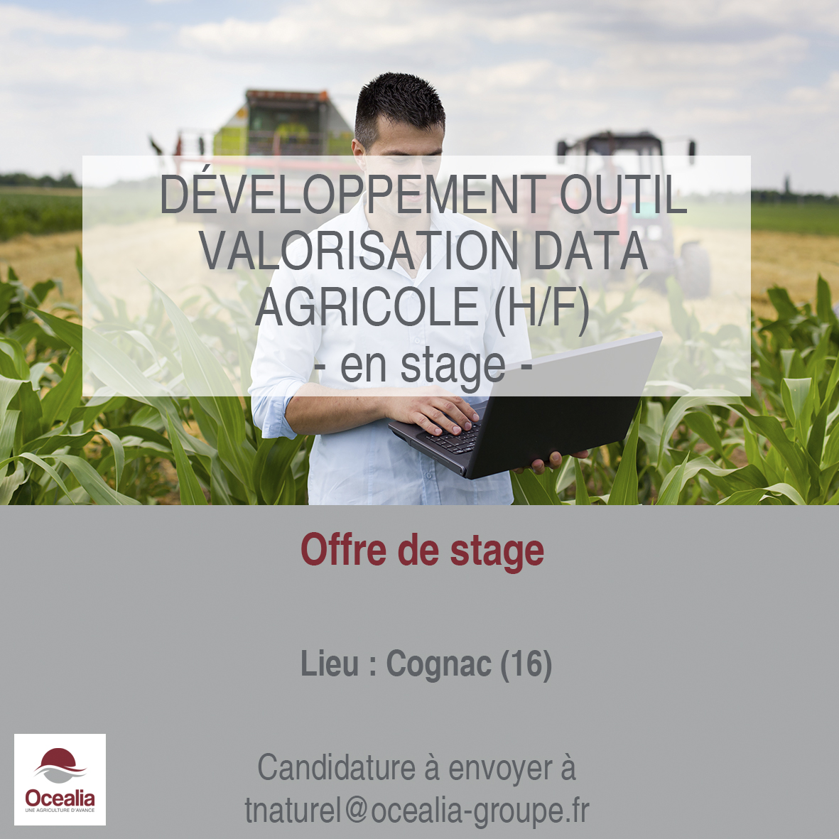 OcealiaGroupe's tweet photo. Cette offre vous intéresse ?
Rejoignez nous : https://t.co/WKim8szpZN
#stage #dataagricole #job #recrutement https://t.co/KbVwqWC4Uk