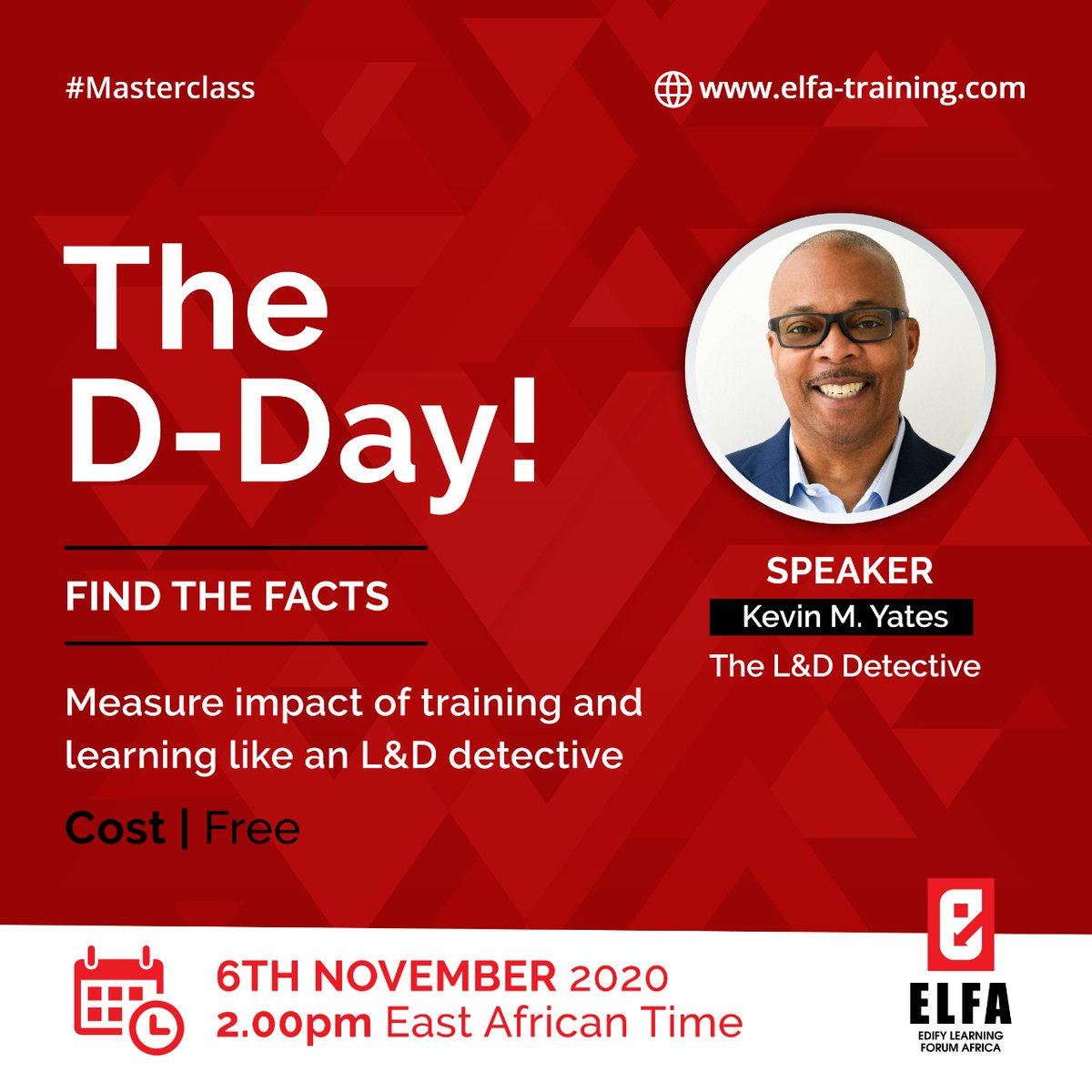 EdifyElfa's tweet photo. Its the D-DAY! for our L&amp;D Masterclass on measuring the impact of training and learning like an L&amp;D detective with the L&amp;D Detective himself @kevinmyates  If you haven't registered yet, just inbox us and we will ensure you do not miss out on this informative masterclass. https://t.co/JtS71BWadY