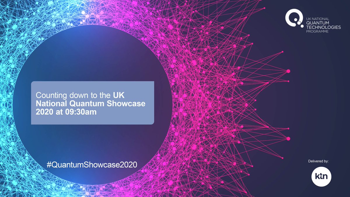 IUK_Quantum's tweet photo. We're only 30 mins away from beginning the #QuantumShowcase2020. ⏰Grab your hot beverage of choice 🍵☕and settle in for a day of #quantum discoveries and important sector announcements.  Plan your day by viewing our agenda ➡️ https://t.co/o82sNKJo3j https://t.co/qt3BpAwrs2