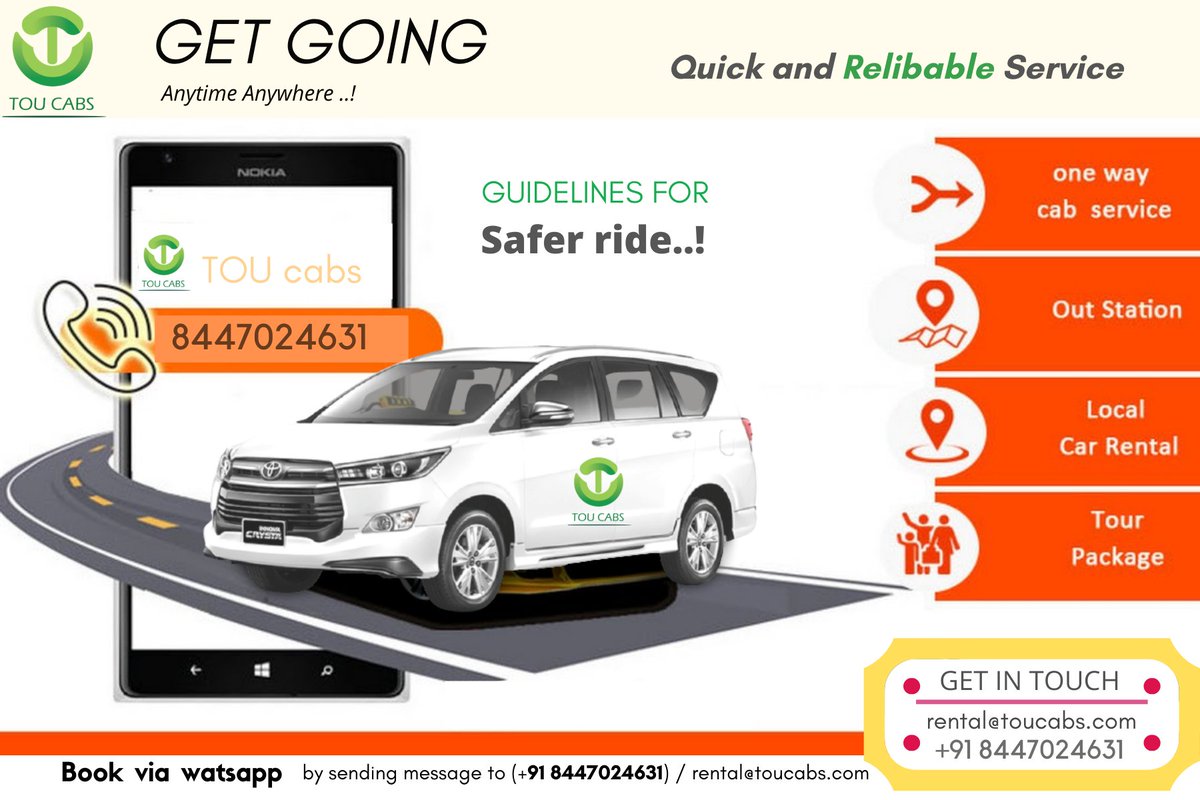 Traveloutsav's tweet photo. TOU cabs has Implemented safety measures in order to provide a safe ride experience to our passengers, driver-partners#airportcab #safecab #carcare https://t.co/ykKbL6uB6c